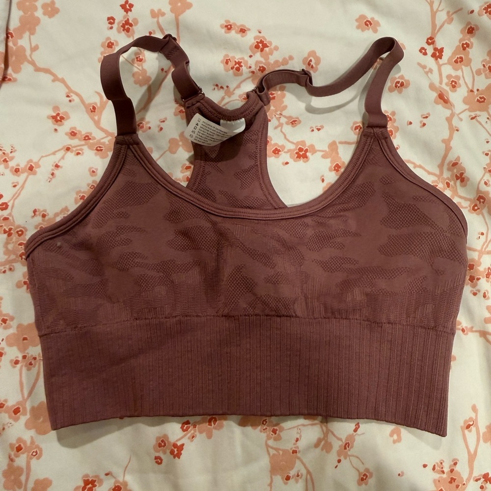 90 Degree By Reflex Mauve Camouflage Sports Bra